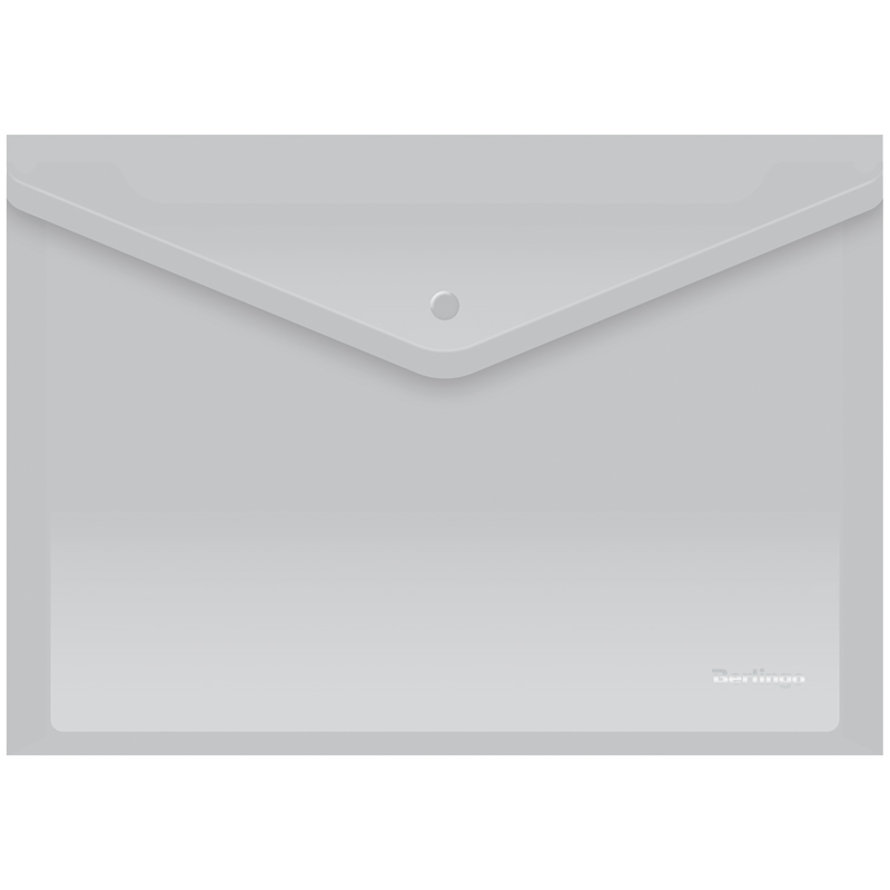 Фото Папка-конверт на кнопке Berlingo, А4, 180мкм, матовая бесцветная